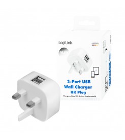 UK Plug 2xUSB Charger 10.5W Logilink UK Plug 2xUSB Charger 10.5W Logilink