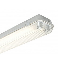 Waterproof Double LED Tube Fluorescent Light Fitting T8 Opposite sides Power Supply