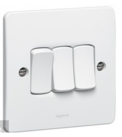 Legrand Synergy Single pole 3-Gang switch 2-Way
