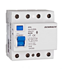 SCHRACK RCD 4P TYPE-AC 30mA 10kA 40A, 63A