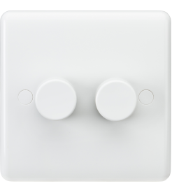 Knightsbridge Curved Edge 2G 2W 40-400W Dimmer Switch
