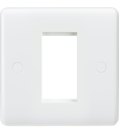 Knightsbridge Curved edge 1G Modular faceplate (non-grid)