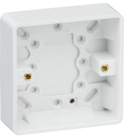 Knightsbridge Curved Edge Single 25mm Pattress Box with Earth Terminal