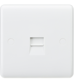 Knightsbridge Curved Edge Telephone Extension Secondary Socket