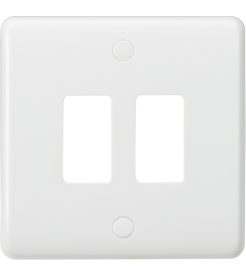 Knightsbridge Curved edge 2G grid faceplate