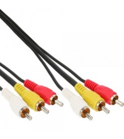 3 RCA to 3 RCA Cable Lead 1.5m Video+Stero Audio