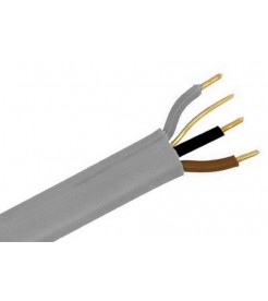 Flat 3-core and earth cable Grey with PVC insulation and outer sheath