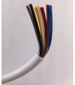 Flexible 7-core cable with insulation and outer sheath of PVC HO5VV-F